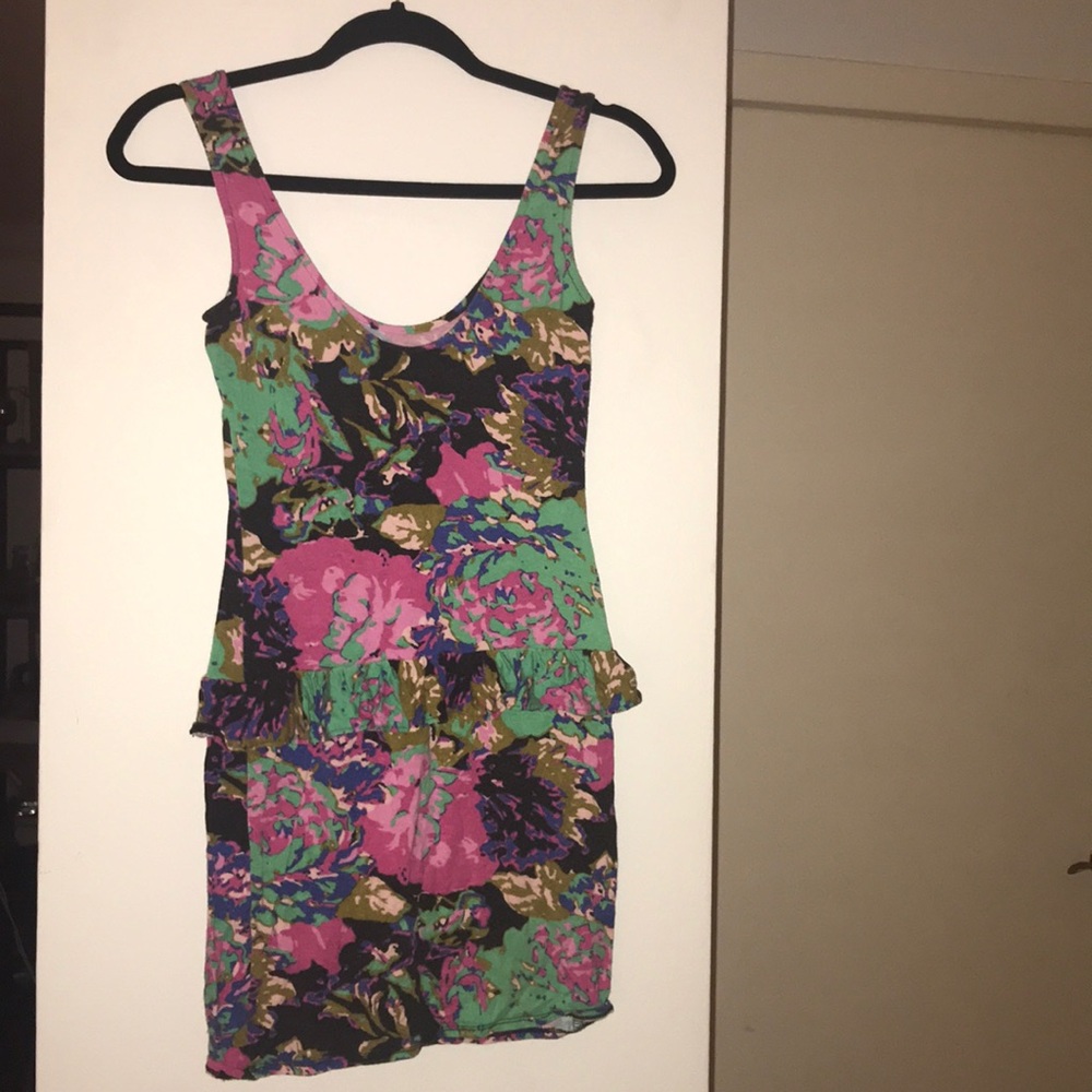 Miss Selfridge multicolor Bodycon frill dress